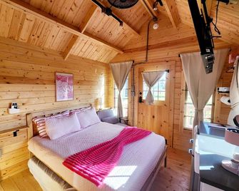 'Barbie' Bunkie adorable beach tiny home, Barbie Bunkie beach glamping cabin - Bolivar Peninsula - Bedroom