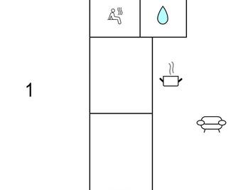 Nice Home In Stoellet With Kitchenette - Stöllet - Floorplan