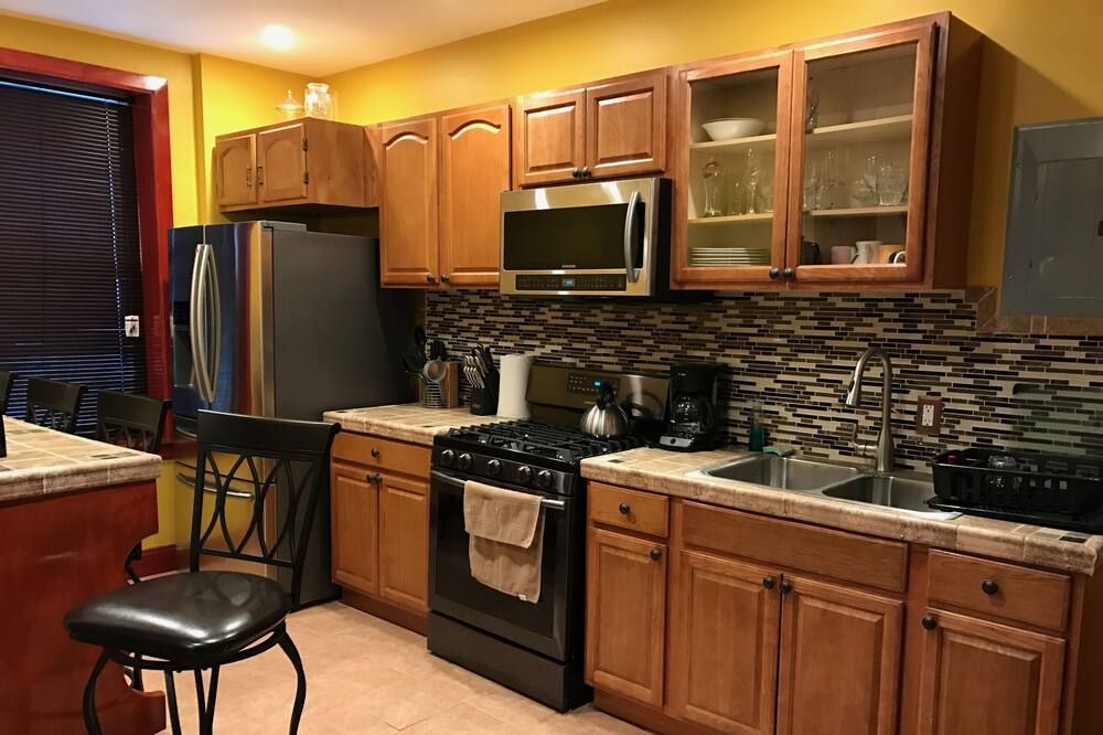 A charming yet modern apartment 45 minutes to Manhattan. Corp/Long-term welcome - نيويورك - مطبخ