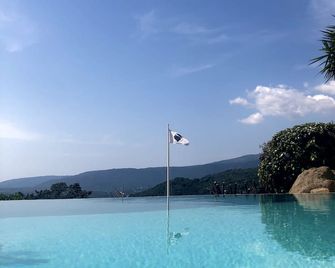Charming villa with infinity pool & panoramic view of the sea & Corsican scrubland - Figari - Piscine