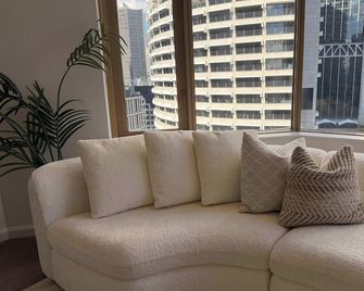 Central Rocks 1BR Walk to Harbour & Pool Gym - Sídney - Sala de estar