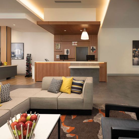 Front desk view of Hyatt House San Jose Airport
