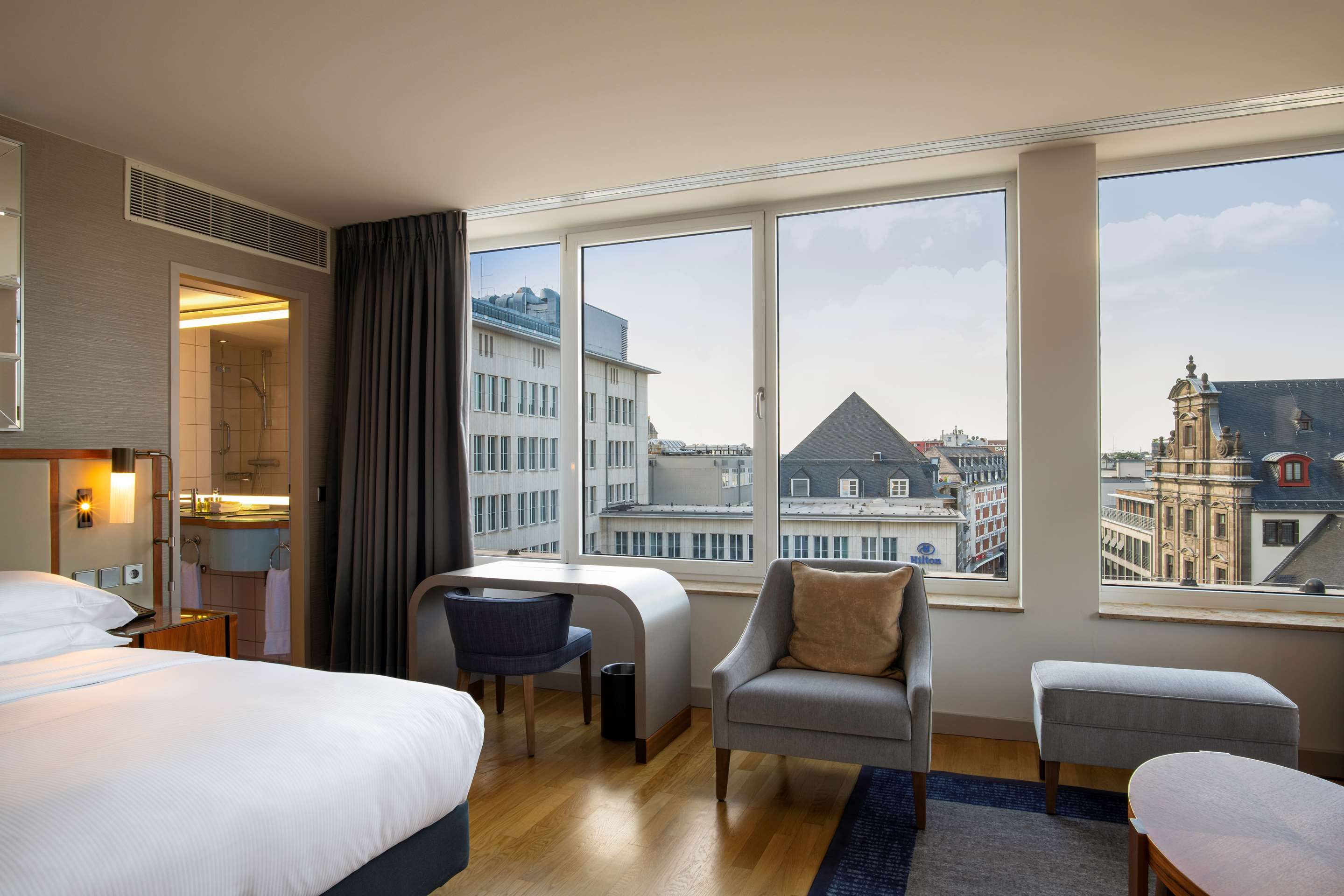 Bedroom view of Hilton Cologne