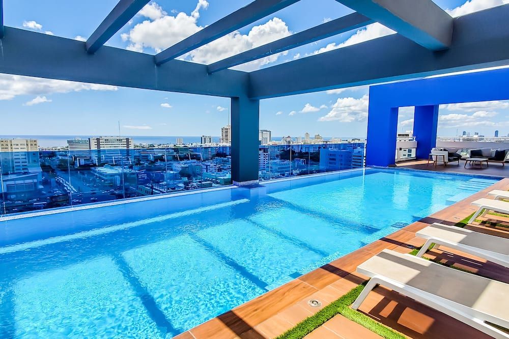 Cozy 2bed & 2baths - Pool Rooftop - Gym - سانتو دومينغو - حوض السباحة