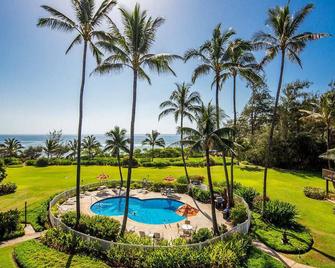 Ground Floor Ease W/Lanai, Full Kitchen, Ceiling Fans, Wifi, Tv+dvdkaha Lani 112 - Lihue - Alberca