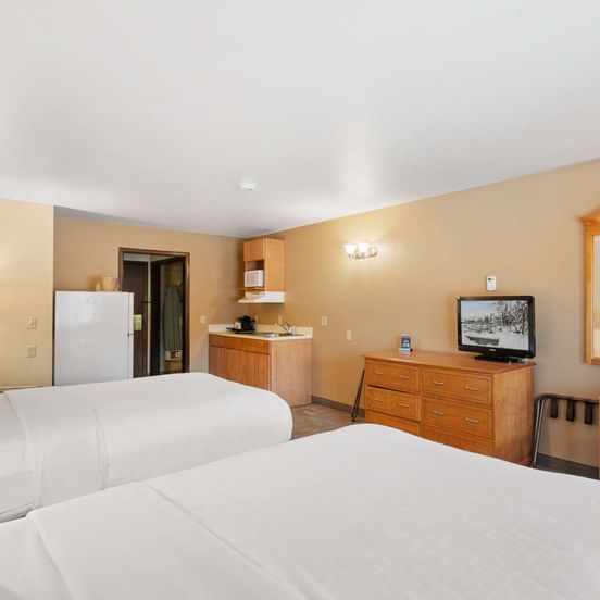 Bedroom view of Clarion Hotel and Suites Fairbanks near Ft Wainwright