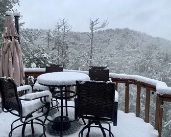 Private Mountain View cabin on 5 acres, great patio with creek below back patio. - Jasper - Balcony