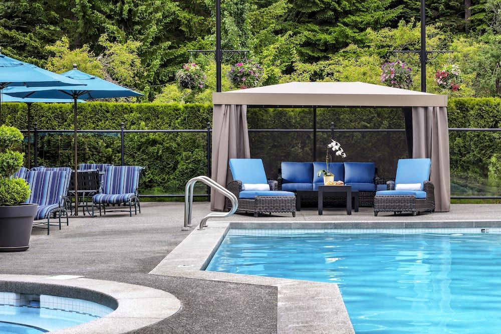 Pool view of Fairmont Chateau Whistler Gold Experience