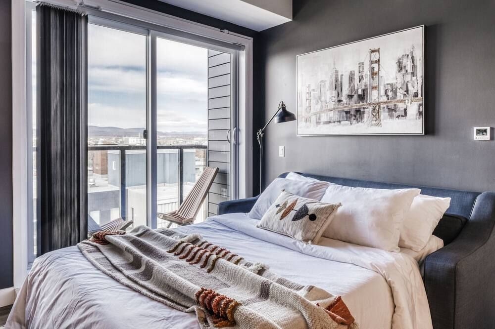 Appartement Luxe, Incredible Sunset View, Pool, Parking, Near Old Québec - Quebec - Camera da letto