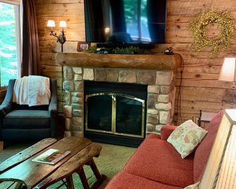 Stunning Door County Cabin in the Woods, Wi-Fi, firepit, fireplace, game room - Egg Harbor - Living room