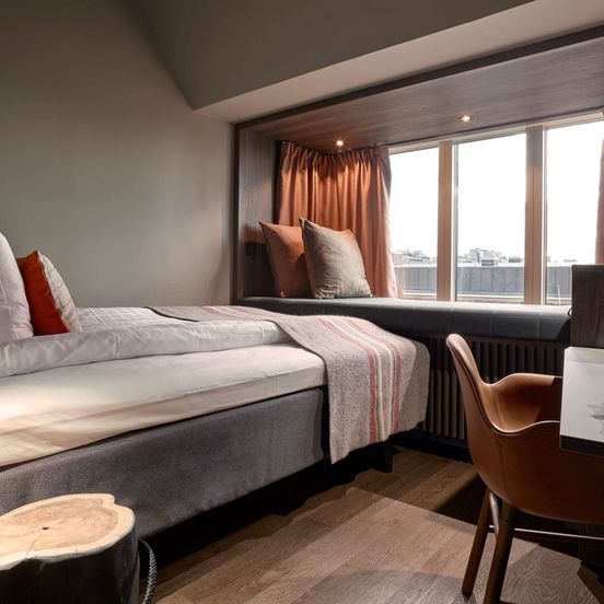 Bedroom view of Downtown Camper by Scandic