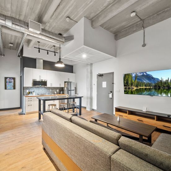 Living room view of Cannery Lofts Niagara