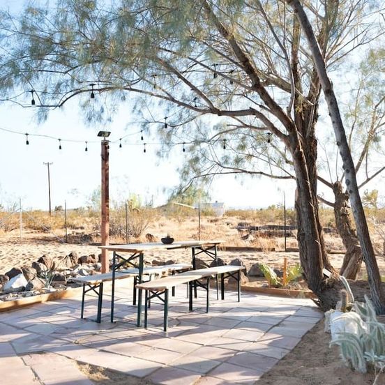Patio view of Goat House - BBQ, Hammocks and Dark Skies! home
