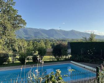 Stunning views of the Pyrenees, large secluded garden & private heated pool - Herrère - Piscina