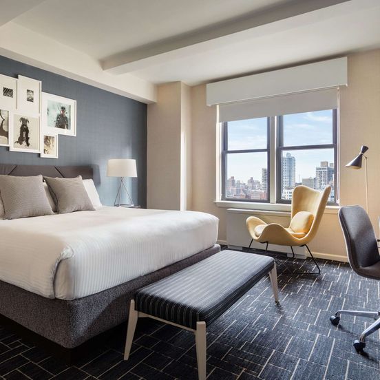 Bedroom view of The Shelburne Sonesta New York