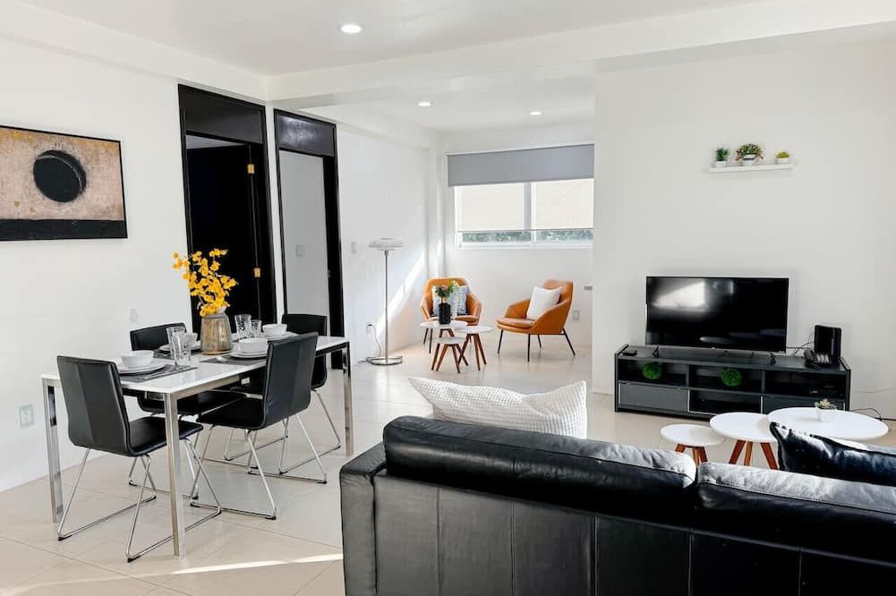 Full Apartment 15 min from Airport, Coyoacán, Foro Sol - Ciudad de México - Sala de estar