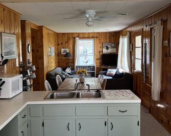 Screened porch, Lake Huron views, quiet sub, walk to beach and town in minutes! - Port Austin - Living room