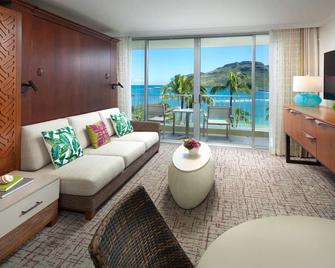 Ocean View - 1 Bedroom - Marriott's Kauai Beach Club - Full Resort Access - Lihue - Living room