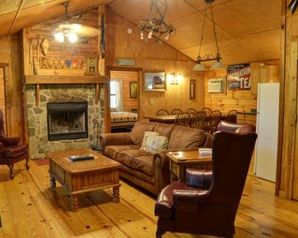 Lovely Rustic Cabin Secluded in the Woods near Maggie Valley, North Carolina - Cherokee - Living room