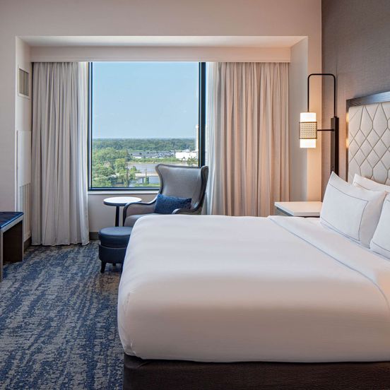 Bedroom view of Hilton Shreveport