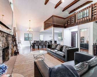 Deck, Fire Pit and Beach Access Big Bass Lake Home - Gouldsboro - Living room