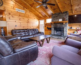 Two Riverfront Homes | Hot Tub, Sauna, Kayaks + More - Evart - Living room
