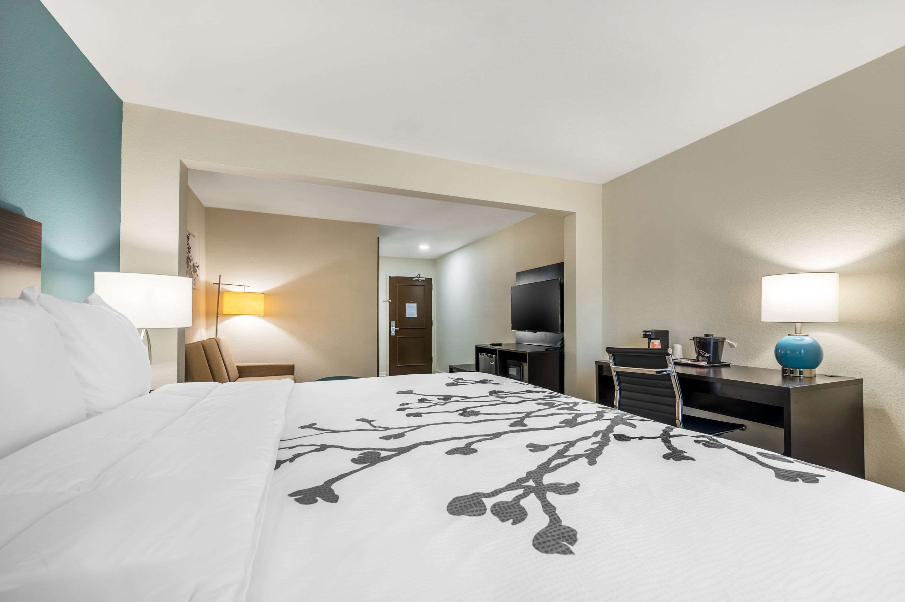 Bedroom view of Sleep Inn and Suites