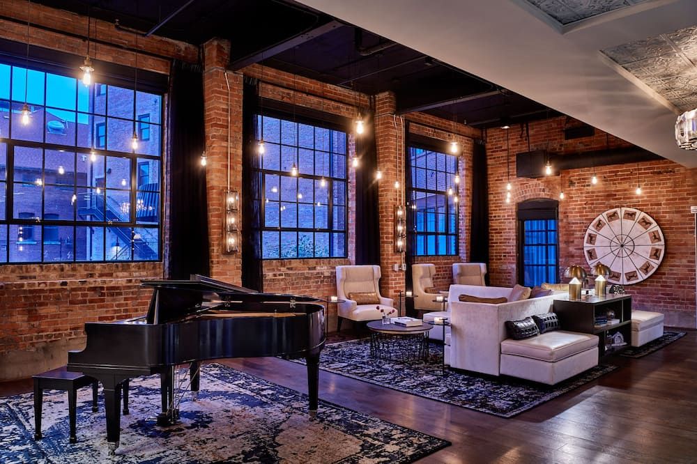 Lounge view of The Foundry Hotel Asheville, Curio Collection by Hilton