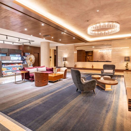 Lounge view of Hilton Berlin