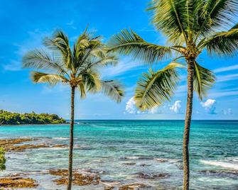 Second floor studio with shared pool & hot tub, ocean view, washer/dryer - Kailua-Kona - Beach