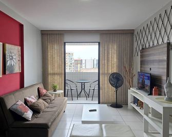 Apartamento na Ponta Verde c Piscina na Cobertura - Maceió - Pokój dzienny