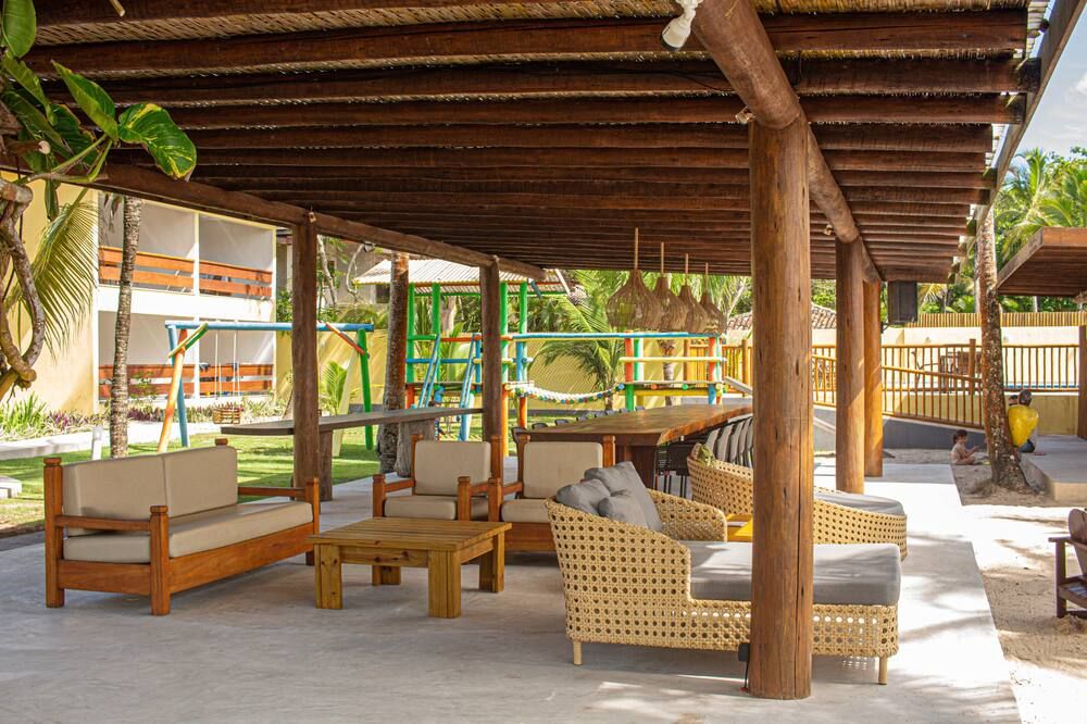 فندق Arraial Bangalô Praia - بورتو سيغورو - شرفة مرصوفة