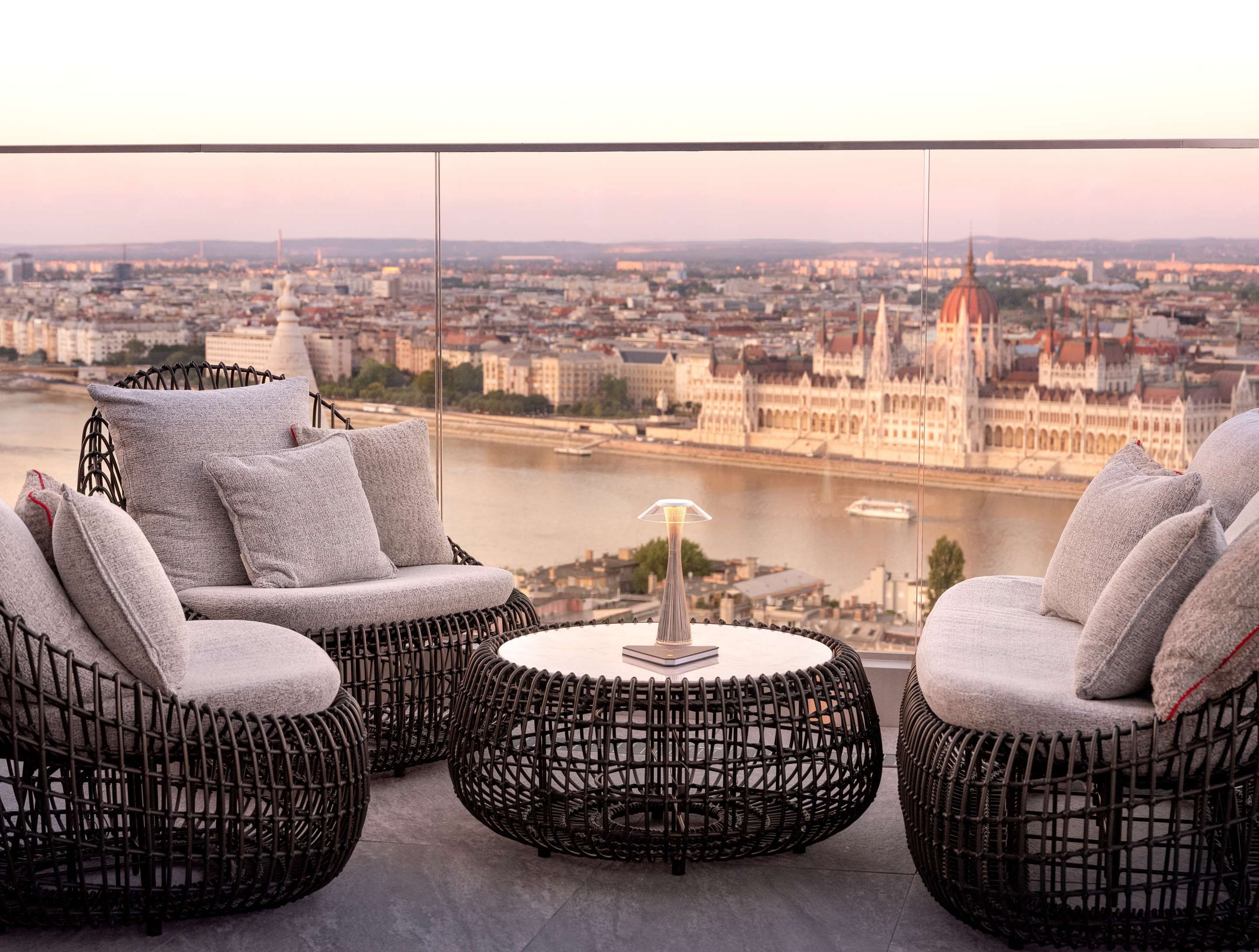Balcony view of Hilton Budapest