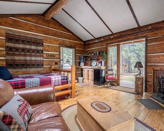 Secluded Rustic Cabin for a Romantic Retreat near Sundre, Alberta - Sundre - Living room