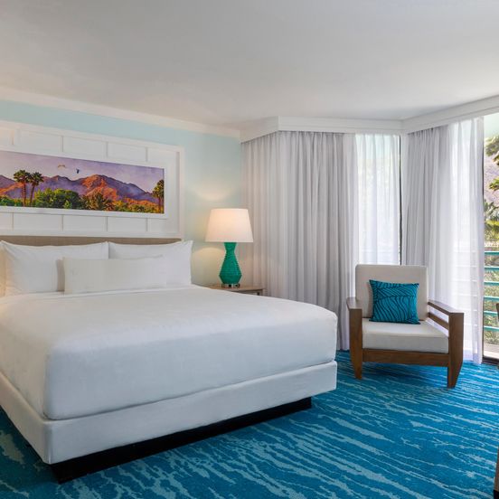 Bedroom view of Margaritaville Resort Palm Springs