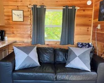 Cheerful Cabin with Mountain View & Hot Tub - Mill Spring - Sala de estar