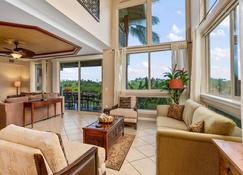 Mauna Lani Palm Villas H-4 Amazing View Corner Unit - Puako - Living room