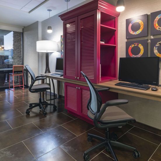 Business center view of Home2 Suites by Hilton Kingman