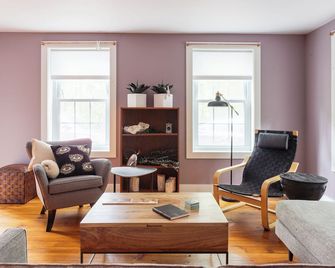 Chic Farmhouse Woodstock Saugerties Skii - 索格蒂斯 - 客廳