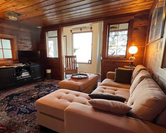 Spectacular ocean views. Private beach. Abundant Wildlife. Winter stormwatching! - Mill Bay - Living room