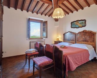 Farm Saltafabbro Apartment Rosa - Asciano - Slaapkamer