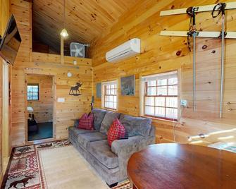 Single bedroom home with gas grill, deck, TV, & kitchenette - beach access - Laconia - Living room