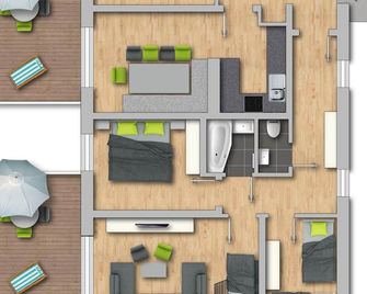Happy Aich 4 by Alpenidyll Apartments - Aich - Plattegrond