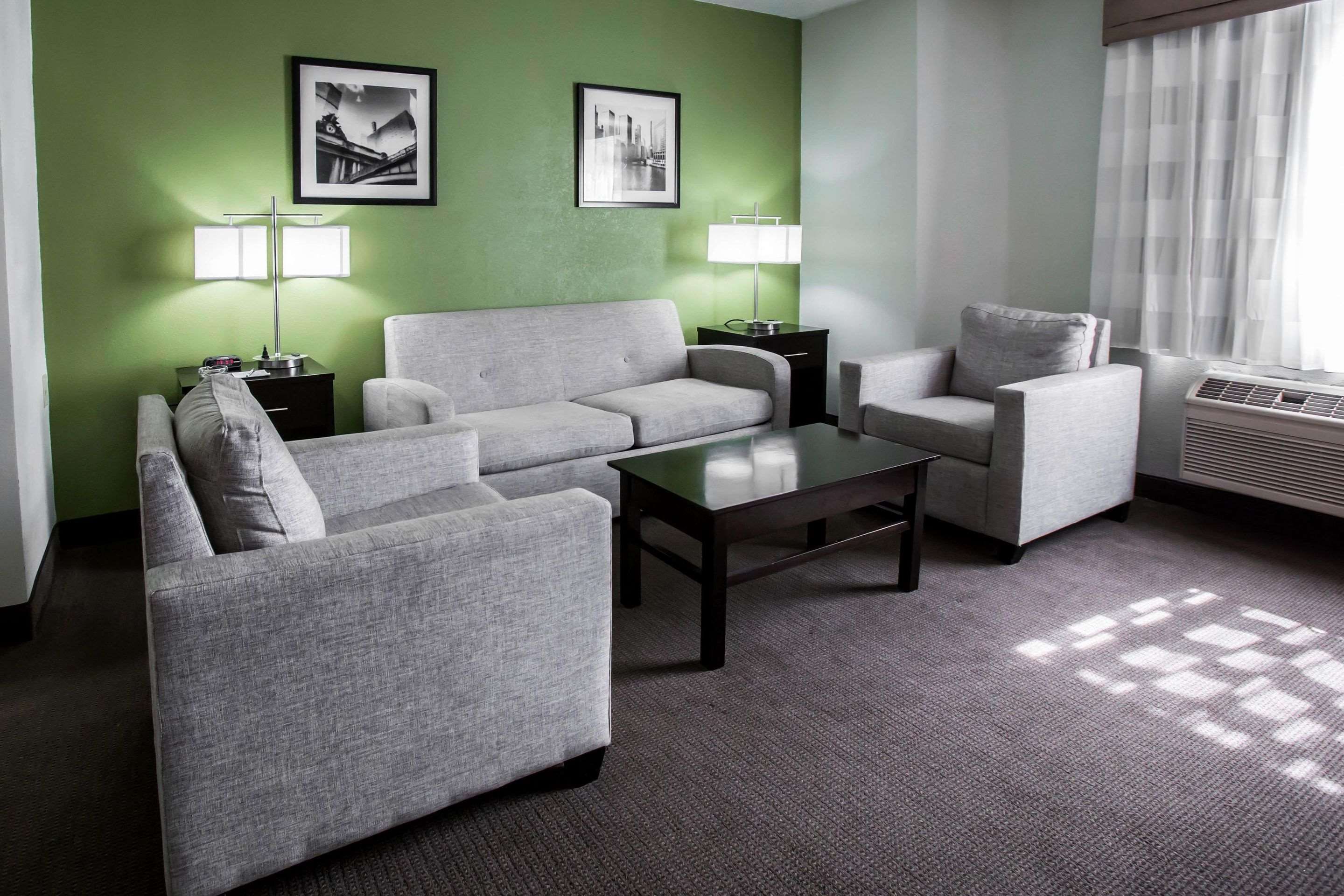 Living room view of Sleep Inn Rockford I-90