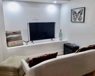Stylish, spacious, and bright 2-bedroom furnished basement apartment - Toronto - Living room