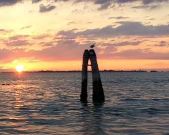 Pink artist's house on the edge of the lagoon, overlooking Torcello and the Alps. - Venecia
