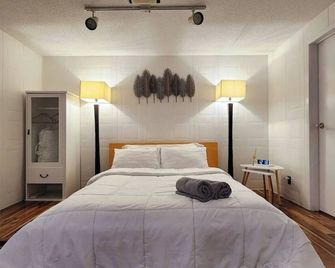 Cozy 1 Bed Basement Studio Apt 10 min to downtown and riverside - Windsor - Bedroom