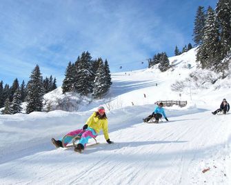 Wooden cabin in Arlberg for 4 people. Cosy, comfortable, and surrounded by nature — enjoy peace and Alpine views at Camping Arlberg. - Pettneu Am Arlberg