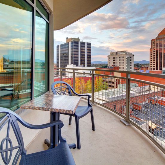 Balcony view of Hampton Inn & Suites Roanoke Downtown