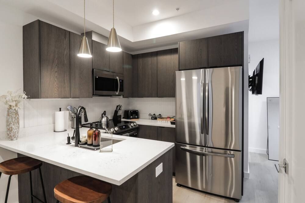 Unit 1 Stylish Studio with King Bed and Sofa Bed - واشنطن د.ك. - مطبخ